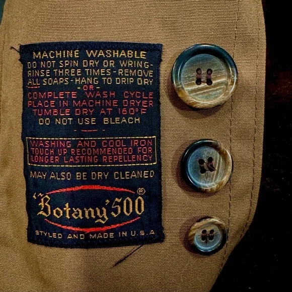 Vintage Botany 500 Men's Trench Coat 38 Reg with Zip Out Bore Luxury Liner - Picture 2 of 12